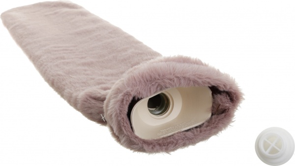 Подушка-грелка Резиновая KM в чехле из искусственного меха 72x12 см в ассортименте 