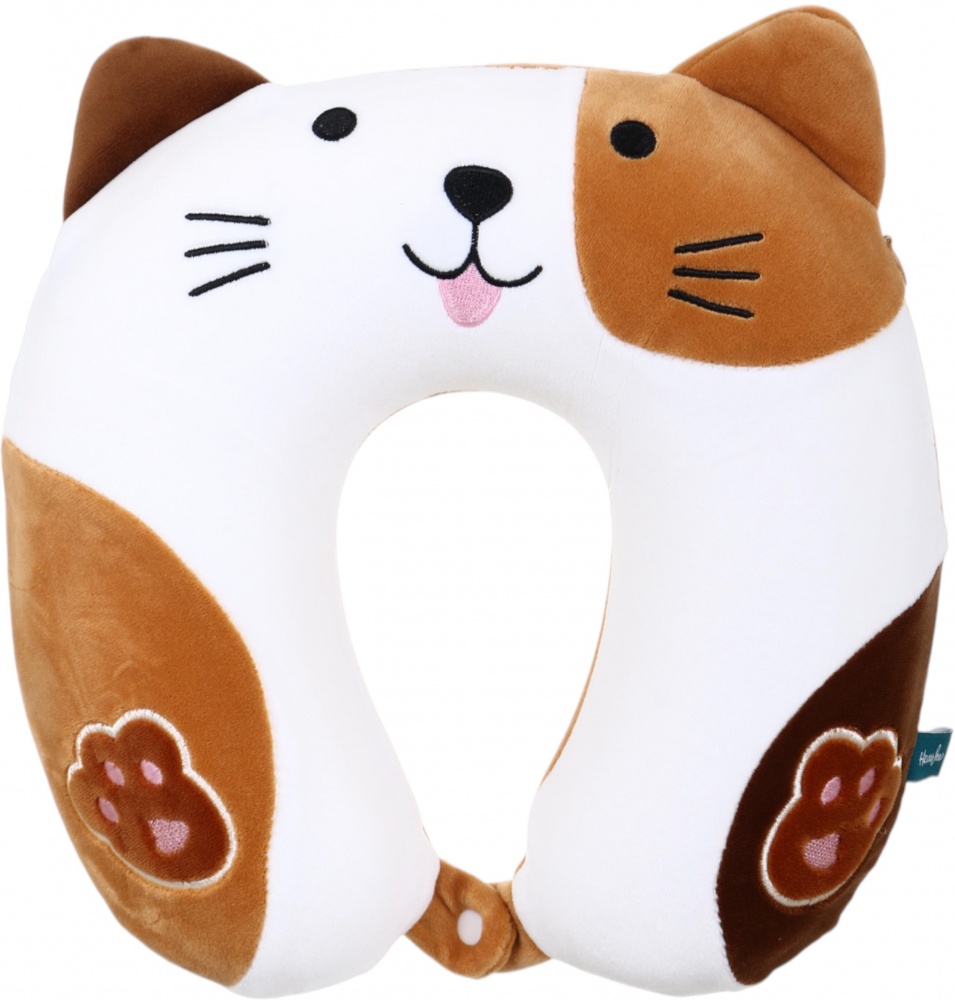 Подушка-підголівник HW Котик 28x28 см сірий BMPMIX0708