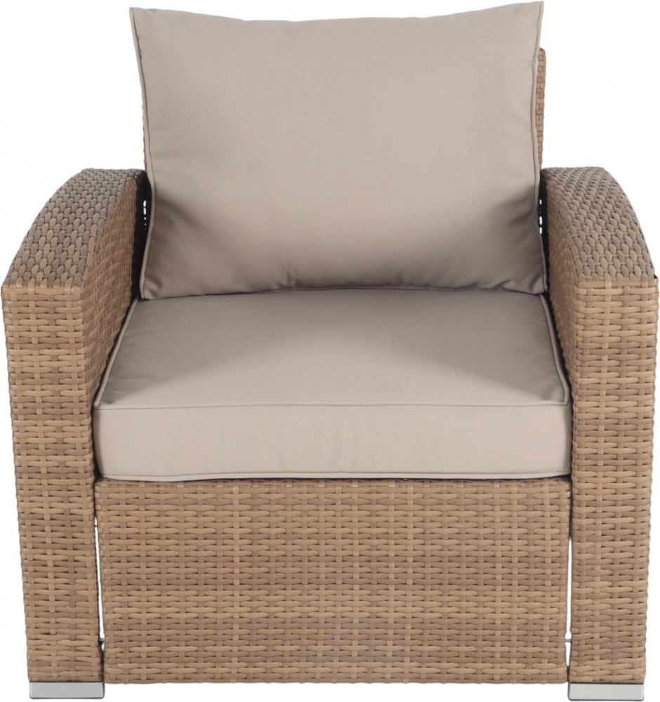 Комплект меблів Indigo зі штучного ротангу ОЛІВІЯ (стіл-трансформер 140x80см + тримісний диван + 2 крісла ) бежевий