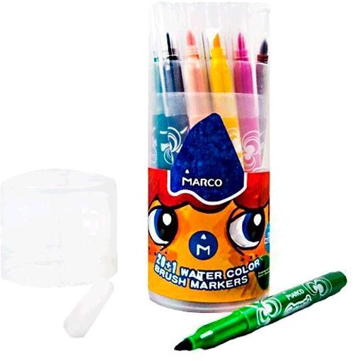 Набор фломастеров-кистей Super Washable 21 цвет 1633-21PD Marco