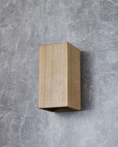 Светильник настенный Iterna Brygge L светлый ясень 2xG9 дерево светлое 