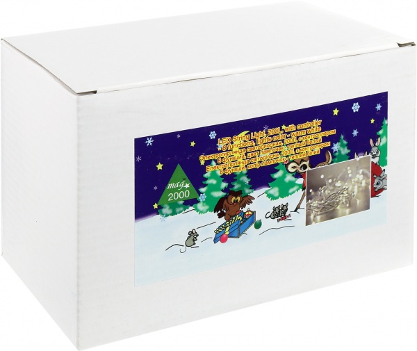 Электрогирлянда линейная Девилон белая 651344 встроенный светодиод (LED) 20 ламп 20 м 