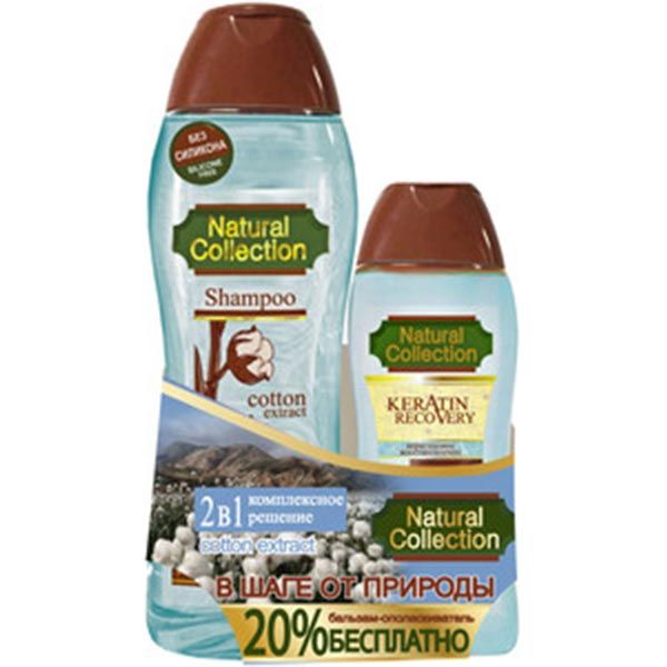 Шампунь Natural Collection Хлопок шампунь + бальзам