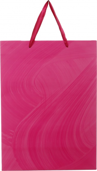 Пакет подарочный XLL-1 D-1142 розовый мазки краски с эмбоссингом