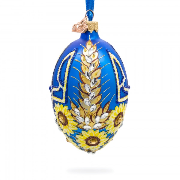 Ялинкова іграшка Українська 12 см синій L-308