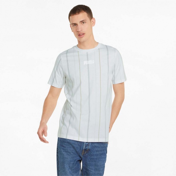 Футболка Puma MODERN BASICS STRIPE TEE 84740802 р.S білий