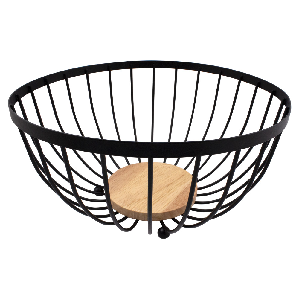 Корзинка для фруктов Arino Bamboo черный 25x25x13 см 65615