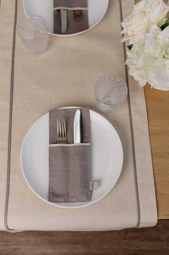 Чохол для приборів Магнолія тауп 10x24 см тауп