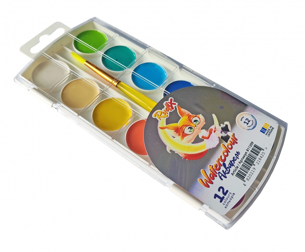 Фарби акварельні пастельні 811209 12 шт. RUDIX