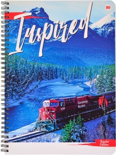 Тетрадь школьная 80 листов в клетку спираль YES