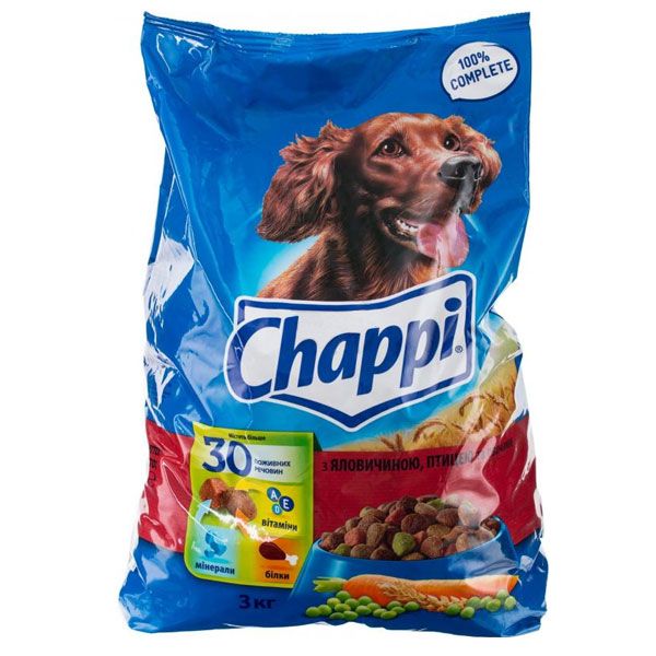 Корм Chappi Яловичина та птиця 3 кг