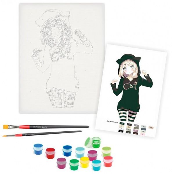 Картина по номерам Мяу Rosa Start 