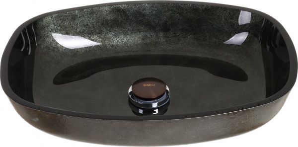 Умивальник EGO 54х39,5х11 см чорний
