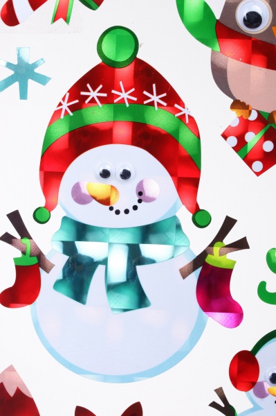 Набор JUMI новогодние стикеры 14 см в ассортименте