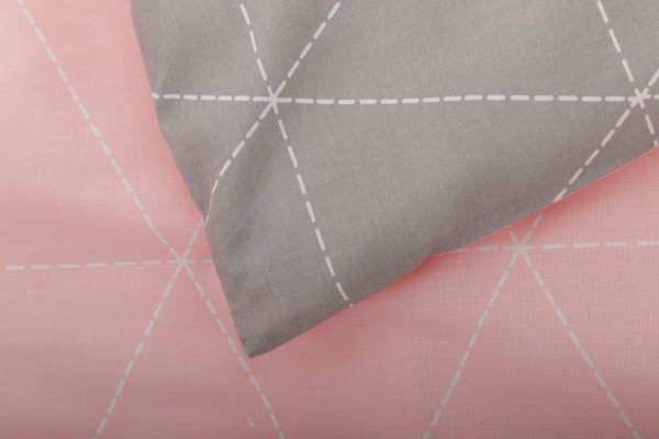 Комплект постельного белья Rhomb 2 140 TC розовый La Nuit 