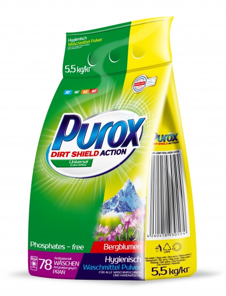 Стиральный порошок для машинной и ручной стирки PUROX Universal 5,5 кг 
