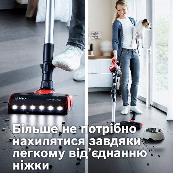 Пилосос акумуляторний Bosch Unlimited 7 BBS711ANM red 