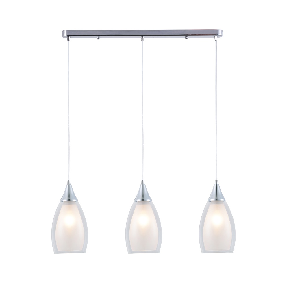 Світильник підвісний Elena 620x120х280/1050 мм метал/скло 3x40 Вт E14 хром 51-311-142