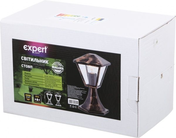 Столбик Niagara ELNX-34074-T E27 60 Вт IP44 античная латунь 