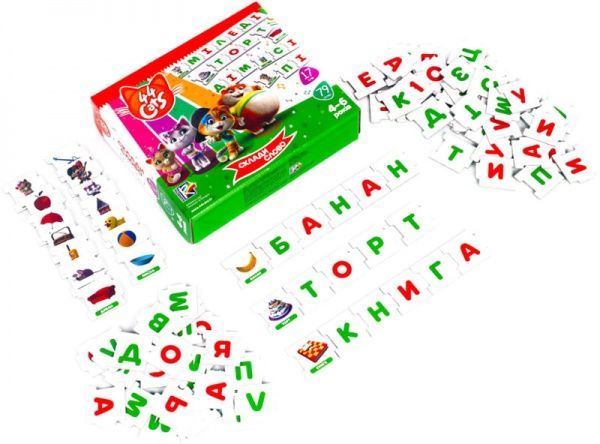 Игра настольная Vladi Toys Составь слово 44 Кота VT5202-16