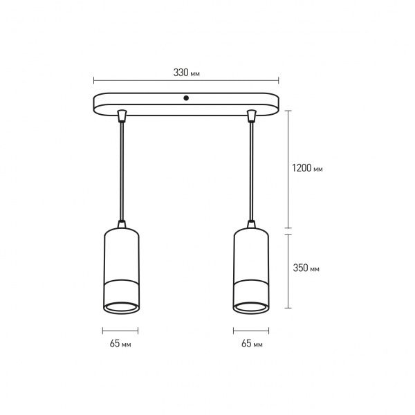 Світильник підвісний Eurolamp 2x50 Вт GU10 білий LHW2-LED-GU10(white) 