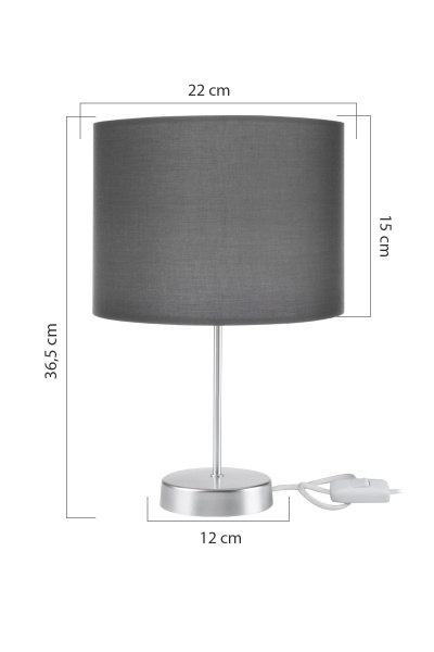 Настольная лампа Luna Arel 1xE27 дымчато-серый MDL.4741 