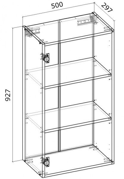 Шафа верхня Грейд розпашна 500x927x300 мм білий 