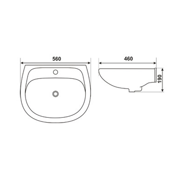 Умывальник Днепрокерамика Астра 55
