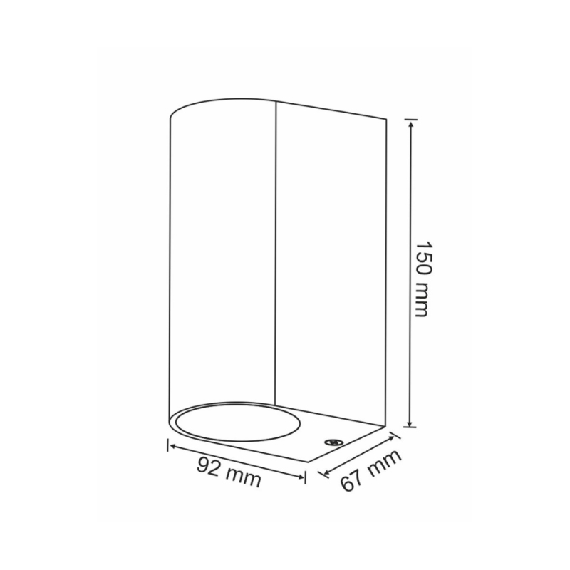 Світильник вуличний настінний Polux BOSTON R 2xGU10 /білий