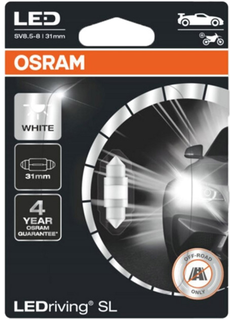 Автолампа ксенонова Osram LEDriving SL C10W 1 Вт шт.(OS 6438 DWP-01B)