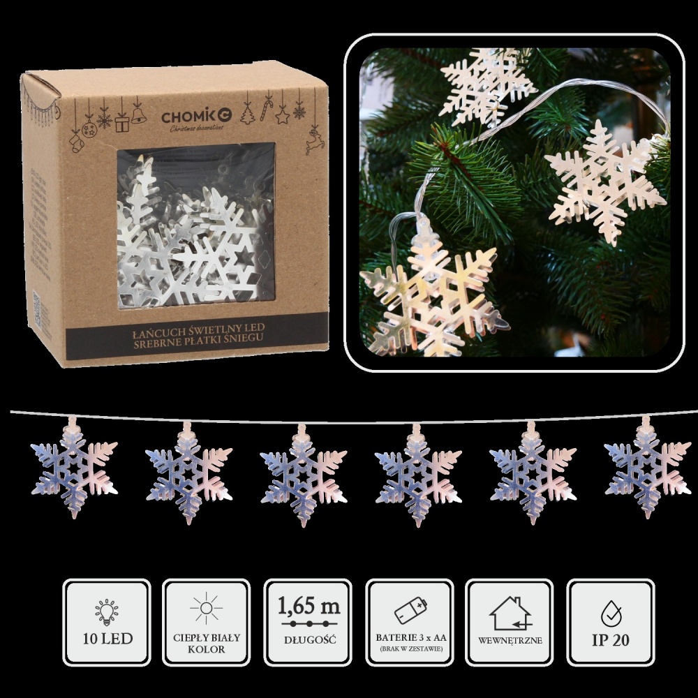 Гирлянда-фигура Chomik светодиодная (LED) 10 ламп 1,65 м (LED1020)