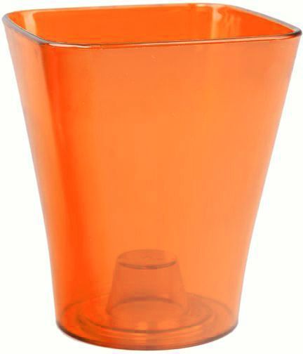 Кашпо для орхидей Оранжерея «Квадро» квадратный 3л лососевый 