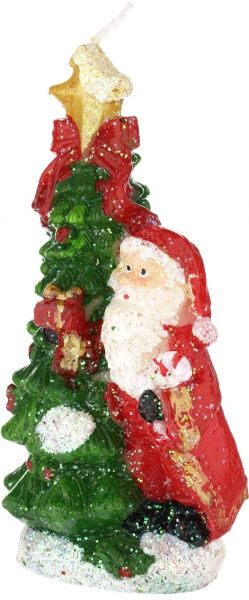 Свеча-сувенир Елка с Дедом Морозом 791156