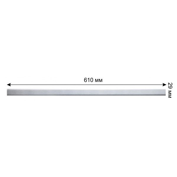Плитка Grand Kerama Бордюр Chrome матовий 2,9х61 