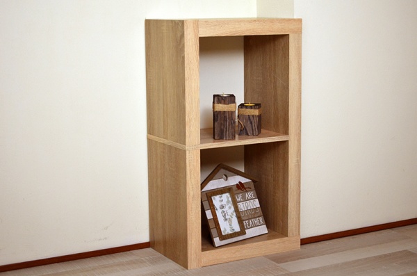 Этажерка пристенная Inteo Кубус МИКС 1х2 792х438х290 мм дуб тахо