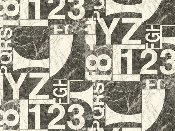 Обои виниловые на флизелиновой основе Славянские обои Elegance collection Цифры 2359-10 1,06x10,05 м 