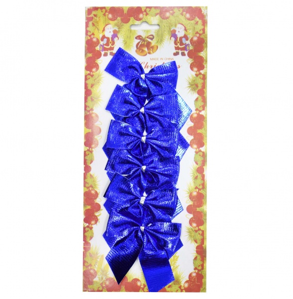 Бантики 3860218 уп.6 шт 28 см 0,12 м синій 