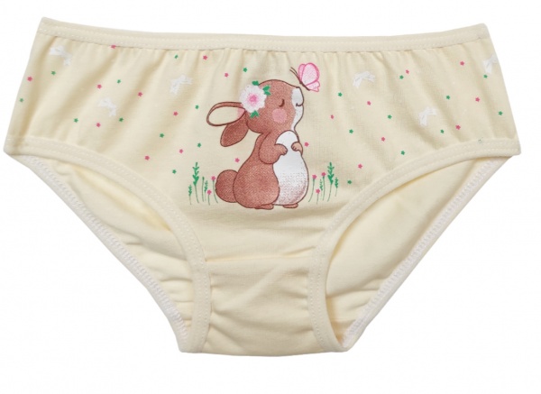 Трусы для девочек KOSTA р.122–128 молочный с принтом 1990-8 