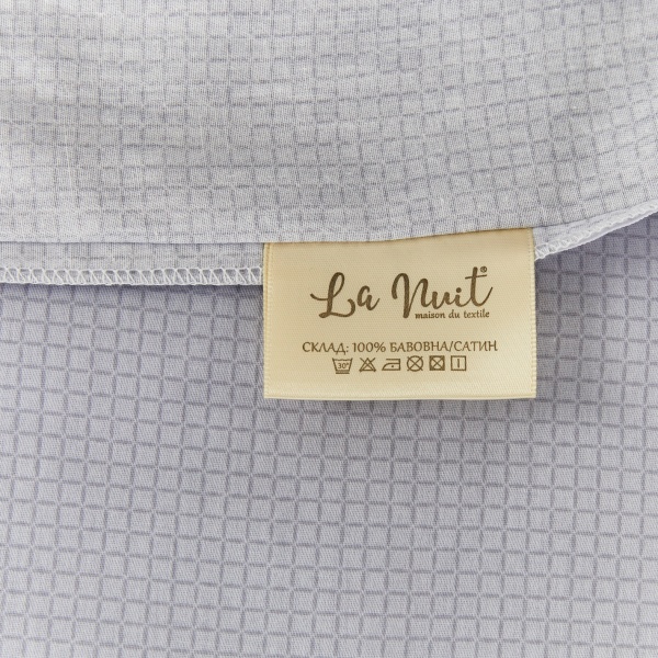 Комплект постільної білизни Mesetas 1,5 сірий із малюнком La Nuit 