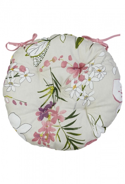 Подушка на стул Орхидея 40 см Прованс