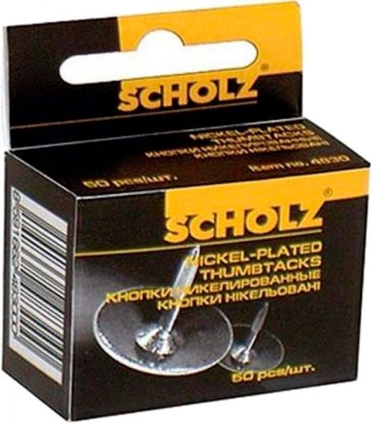 Кнопки канцелярські SCHOLZ нікель 4831 SOZ 04110040 