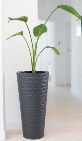 Горшок пластиковый Form Plastic Диамант Слим-40 круглый 63л антрацит (2950-014) 