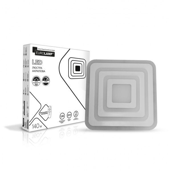 Люстра светодиодная Eurolamp A6 с пультом ДУ 140 Вт белый LED-LS-140-A6 