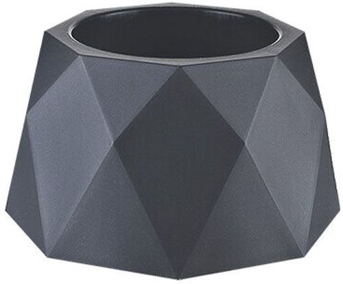 Горщик для квітів Elif Plastik Гео фігурний 2,4 л антрацит (473А) 