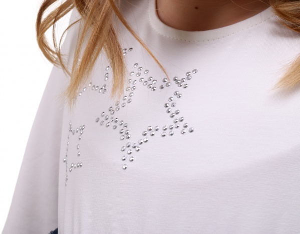 Платье Sasha 4747 р.98 молочный/синий 