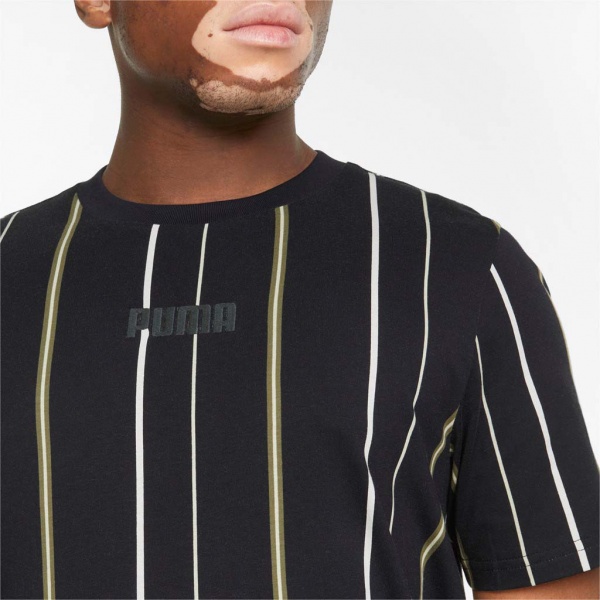 Футболка Puma MODERN BASICS STRIPE TEE 84740801 р.L чорний