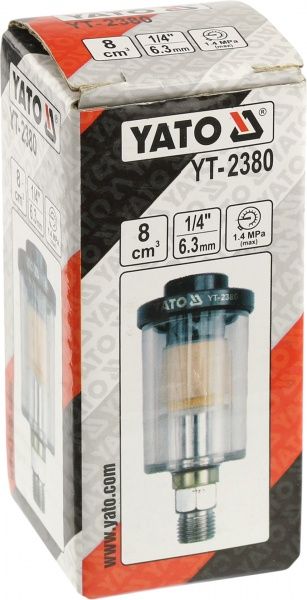 Фильтр-сепаратор воды YATO  пневматический 1/4 YT-2380
