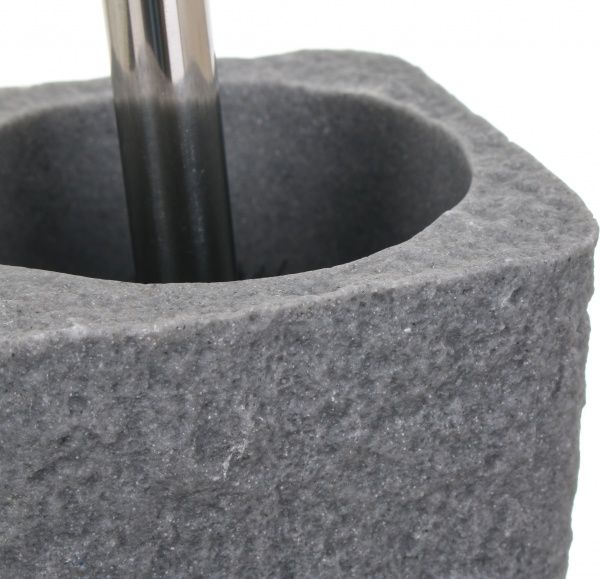 Ершик для унитаза Luna alis черный с серой колбой