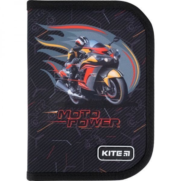 Пенал школьный 622 Moto power 49680 KITE черный