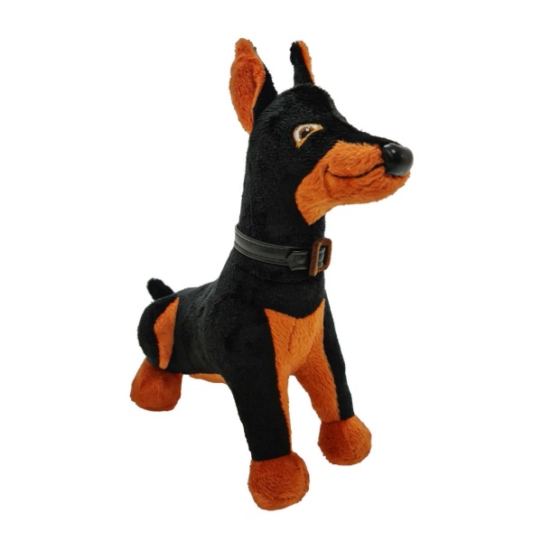 Мягкая игрушка WP Merchandise Доберман Зевс 24 см оранжево-черный FWPDOGZEUS22BG024